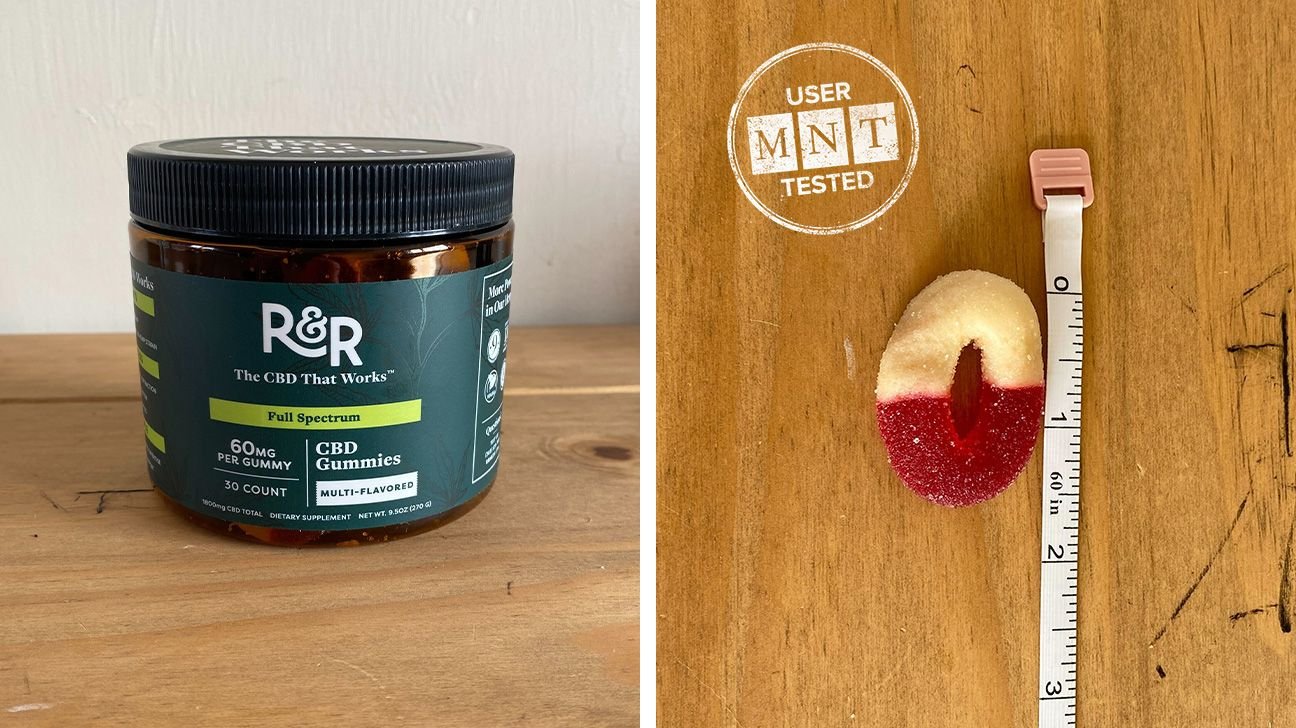 R&R CBD gummies tester review photos by Veronica Zambon.